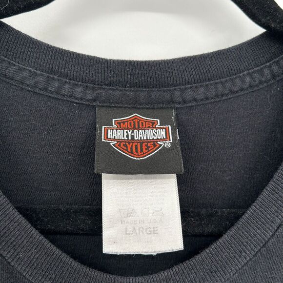 HARLEY DAVIDSON Motorcycle Black Why We Ride Vacaville California T-Shirt Large - Picture 4 of 5